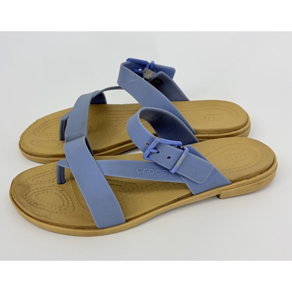 Crocs Tulum Toe Post Thong Sandals Women's Size 7 Periwinkle